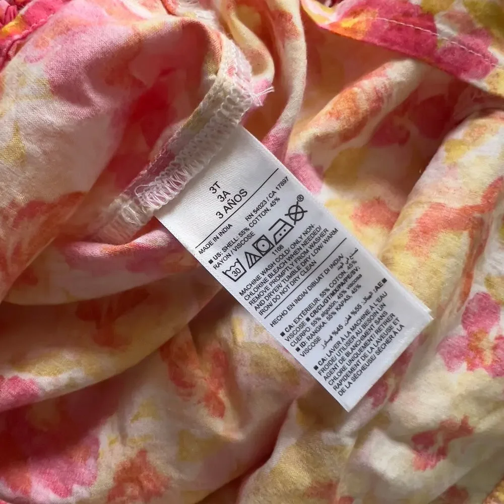 Old Navy Toddler Girls Floral Fit and Flare Dress – Size 3T